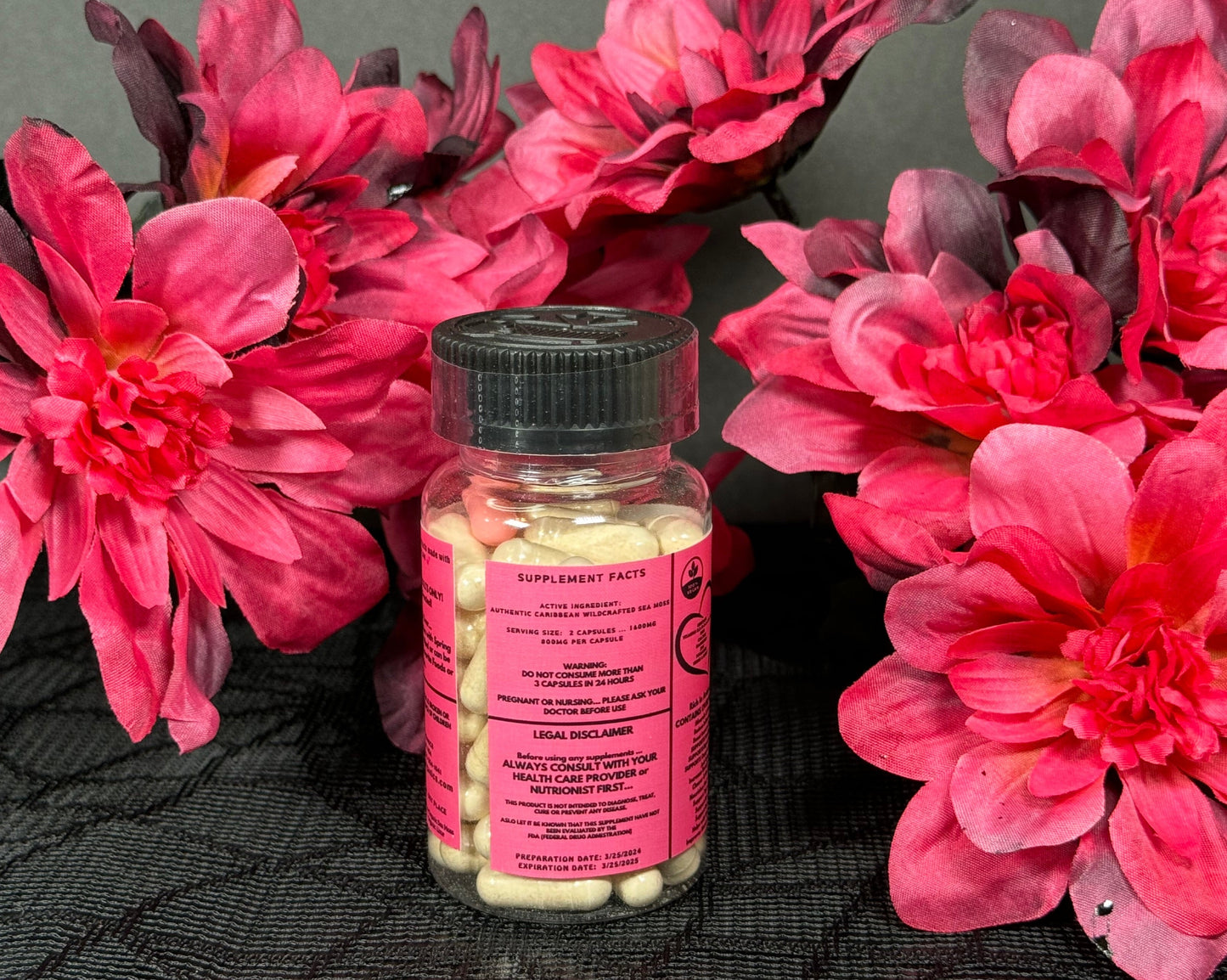 Celf Love Organics Capsules Side View